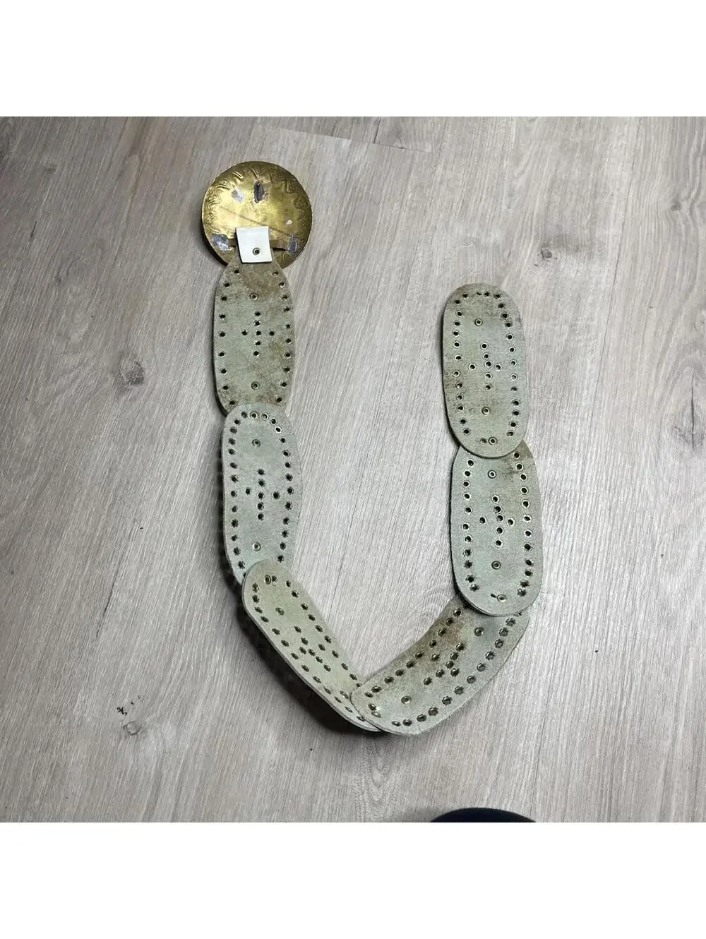y2k Moroccan belt white and brass
